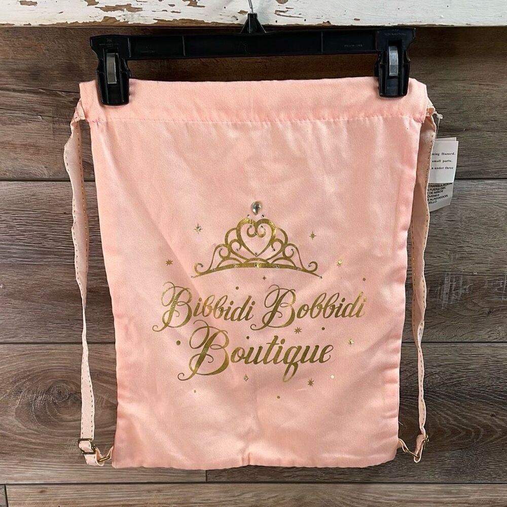 Disney Bibbidi Bobbidi Boutique Drawstring Backpack Adjustable Bag 12 x 16 Pink
